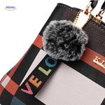 VivaLuxe Tote Pompon detaillierte Tasche mit Streifen www.middo.de