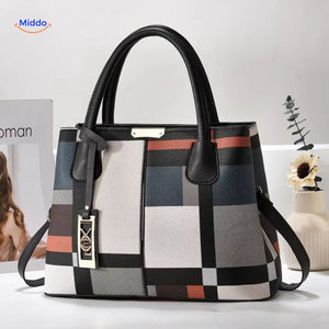 VivaLuxe Tote stilvolle Handtasche mit unterstützenden Riemen und Pompon www.middo.de
