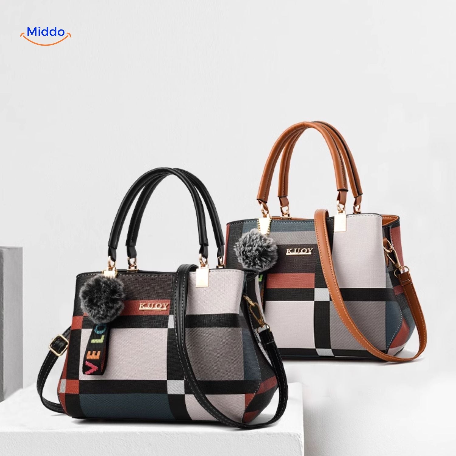 VivaLuxe Tote Varianten in Schwarz und Braun Handtaschenstil www.middo.nl
