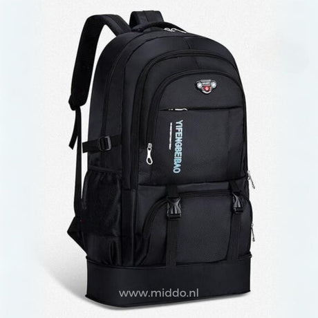 Schwarzer VoyagePro Adventure Rucksack mit viel Stauraum