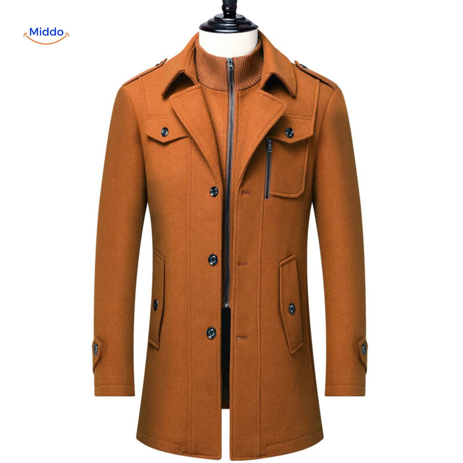 WoolGuard™ Peaky Blinders Winterjacke | Luxuriöser Doppelkragen-Trenchcoat für Herren – Warm & Stilvoll für den Winter