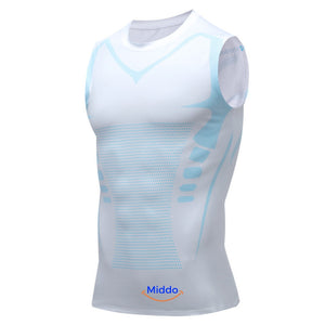 Weißes VitaBoost PowerVest Kompressionsshirt