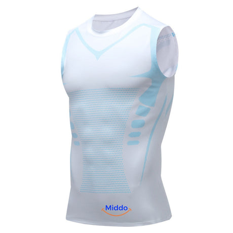 Weißes VitaBoost PowerVest Kompressionsshirt