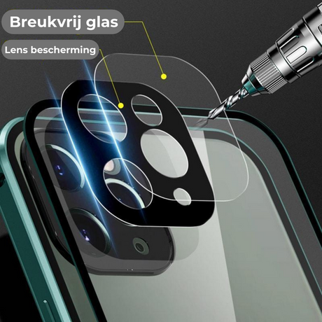 WonderCase iPhone Hülle mit bruchsicherem Glas und Linsenschutz