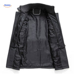 WoolGuard Doppelte Kragen Innenseite Graue Jacke