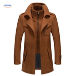 WoolGuard Doppelkragen Klassischer Camel Mantel