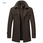 WoolGuard™ Peaky Blinders Winterjacke | Luxuriöser Doppelkragen-Trenchcoat für Herren – Warm & Stilvoll für den Winter