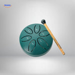 ZenTone grünes Stahlrohr mit gestimmten Zahlen und Schlägel www.middo.nl