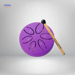 ZenTone lila Stahl-Trommel mit Zahlen und Schlägel www.middo.nl