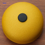 ZenTone gelbes Stahlpan mit gestimmten Zahlen auf der Oberfläche www.middo.nl