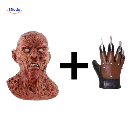 Zombiora Maske mit weißen Augen und Klauenhänden – jetzt entdecken auf www.middo.de!