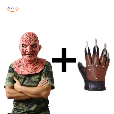 Zombiora Maske – Verbrennungsmaske für das Gesicht mit klauengreifenden Händen. Entdecken Sie es jetzt auf www.middo.de