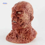 Zombiora Maske – entzündetes Gesichtsmasken mit Hut und roten Augen | www.middo.de