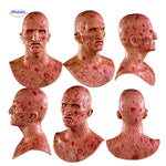 Zombiora Gesichtsmaske – Sechs verschiedene verbrannte Gesichtsmasken aus unterschiedlichen Perspektiven | www.middo.de
