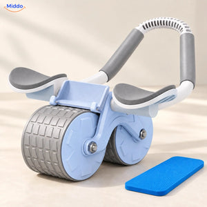 AbWheel Pro™ – Grau Blau – Kniematte 34 × 15 cm