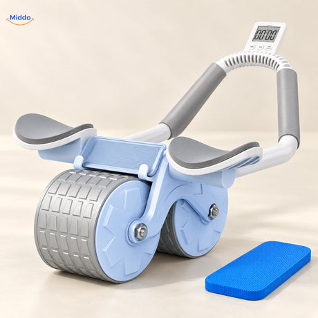 AbWheel Pro™ – Grau Blau mit Timer