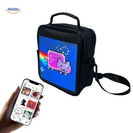 adVibe LED-Rucksack Katzendesign Smartphone