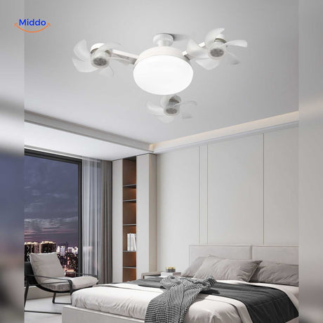 aeroglow Ventilatorlampe kompakter Deckenventilator mit dimmbarer LED-Lampe