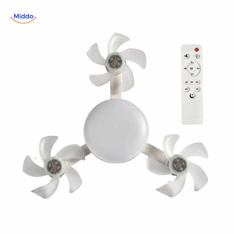 aeroglow Ventilatorlampe kompakte Version mit drei Ventilatoren und Fernbedienung