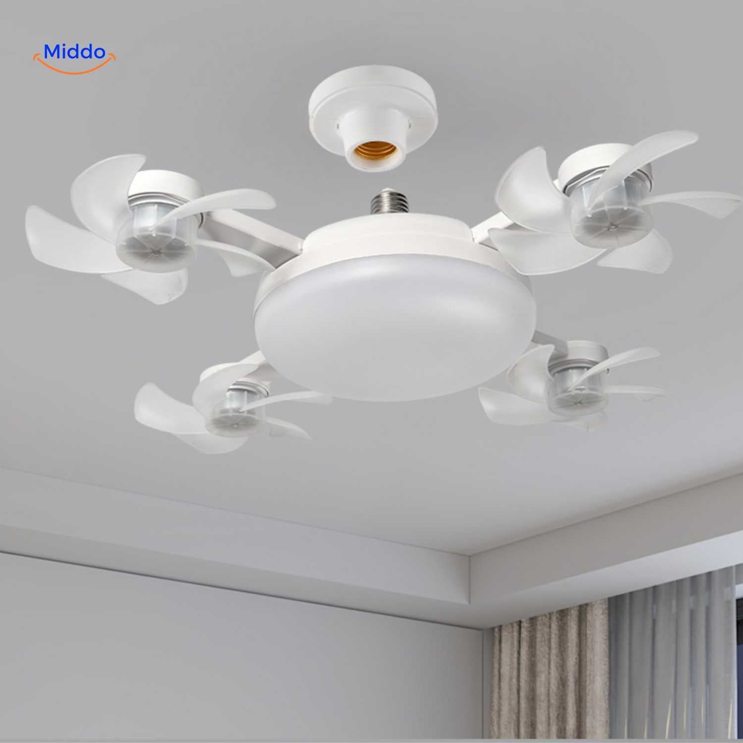 <aeroglow ventilatorlamp einfache installation mit led und mehreren ventilatoren www.middo.de</aeroglow ventilatorlamp>