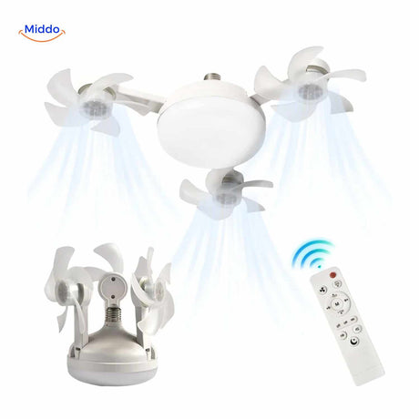 aeroglow Ventilatorlampe LED-Lampe mit klappbaren Ventilatoren und Fernbedienung