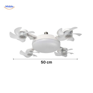 aeroglow Ventilatorlampe LED-Lampe mit Ventilator 50cm für den Hausgebrauch