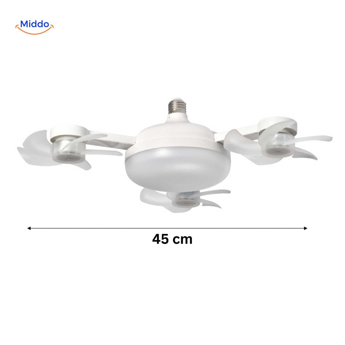 Aeroglow Ventilatorlampe Mini Deckenventilator mit LED-Beleuchtung 45cm
