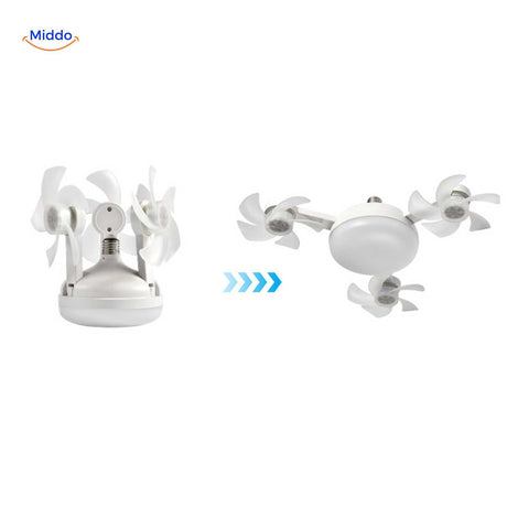 aeroglow Ventilatorlampee klappbare mini ventilatoren mit led-lampe www.middo.de