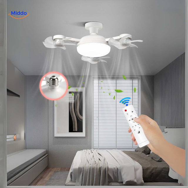 Aeroglow Ventilatorlampe mit Fernbedienung und kühlem Licht E27 Fassung