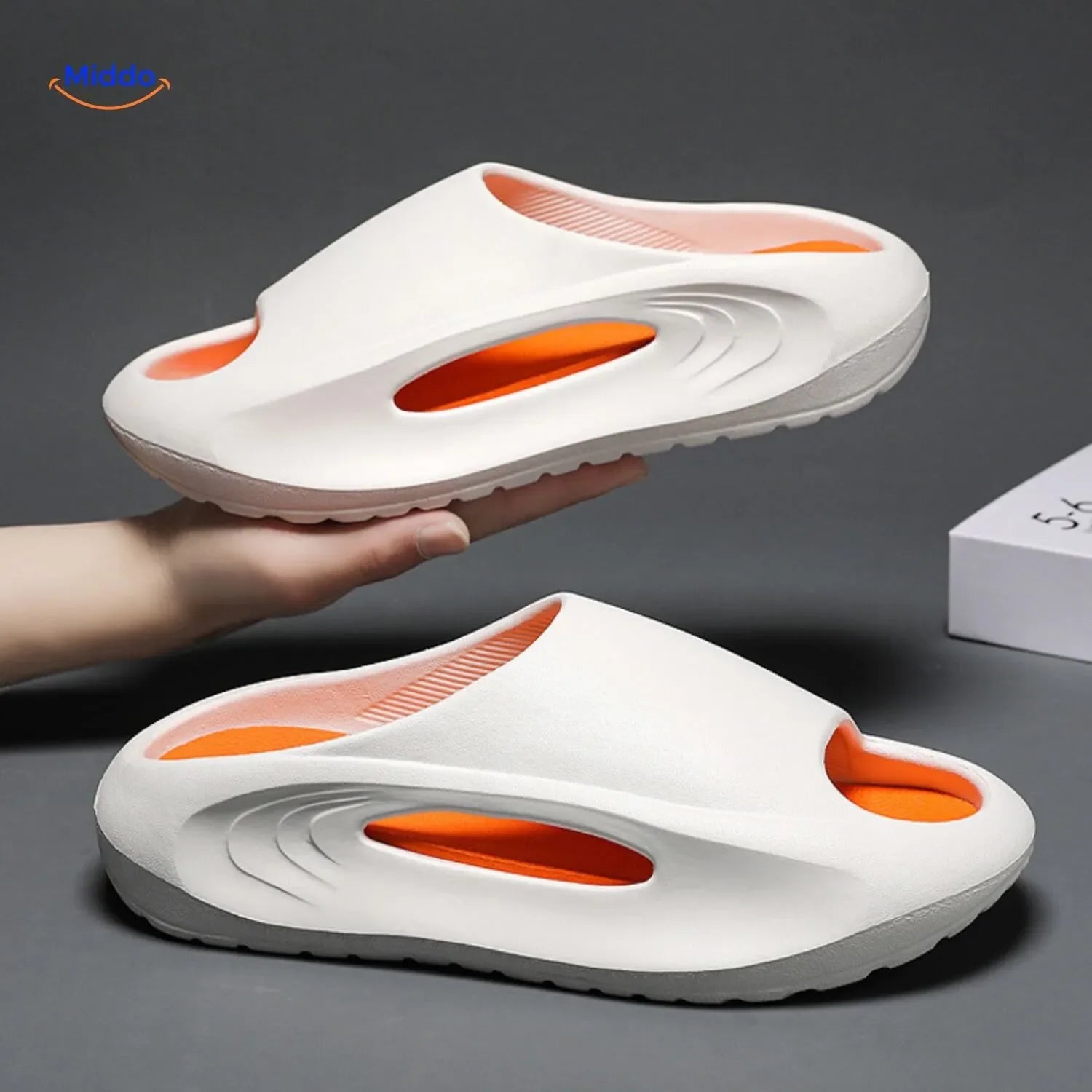 Aerostep Comfort Sport Sandalen Weiß Orange Farbe