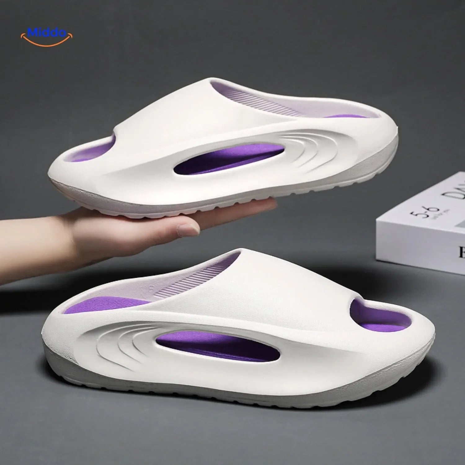 Aerostep Komfort Sportsandalen Weiß Lila Farbe