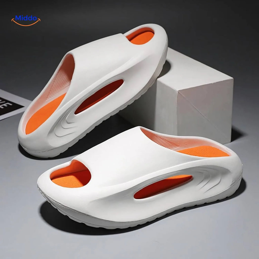 Aerostep Komfort Sportsandalen Weiß Orange Farbe