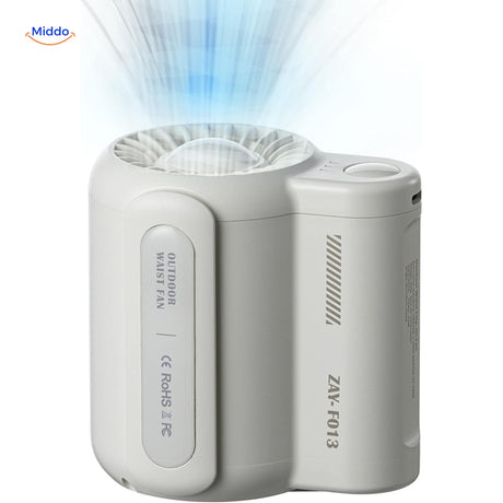 AirFlowPro™ Leistungsstarker Mini-Ventilator mit Doppel-Clip Weiß