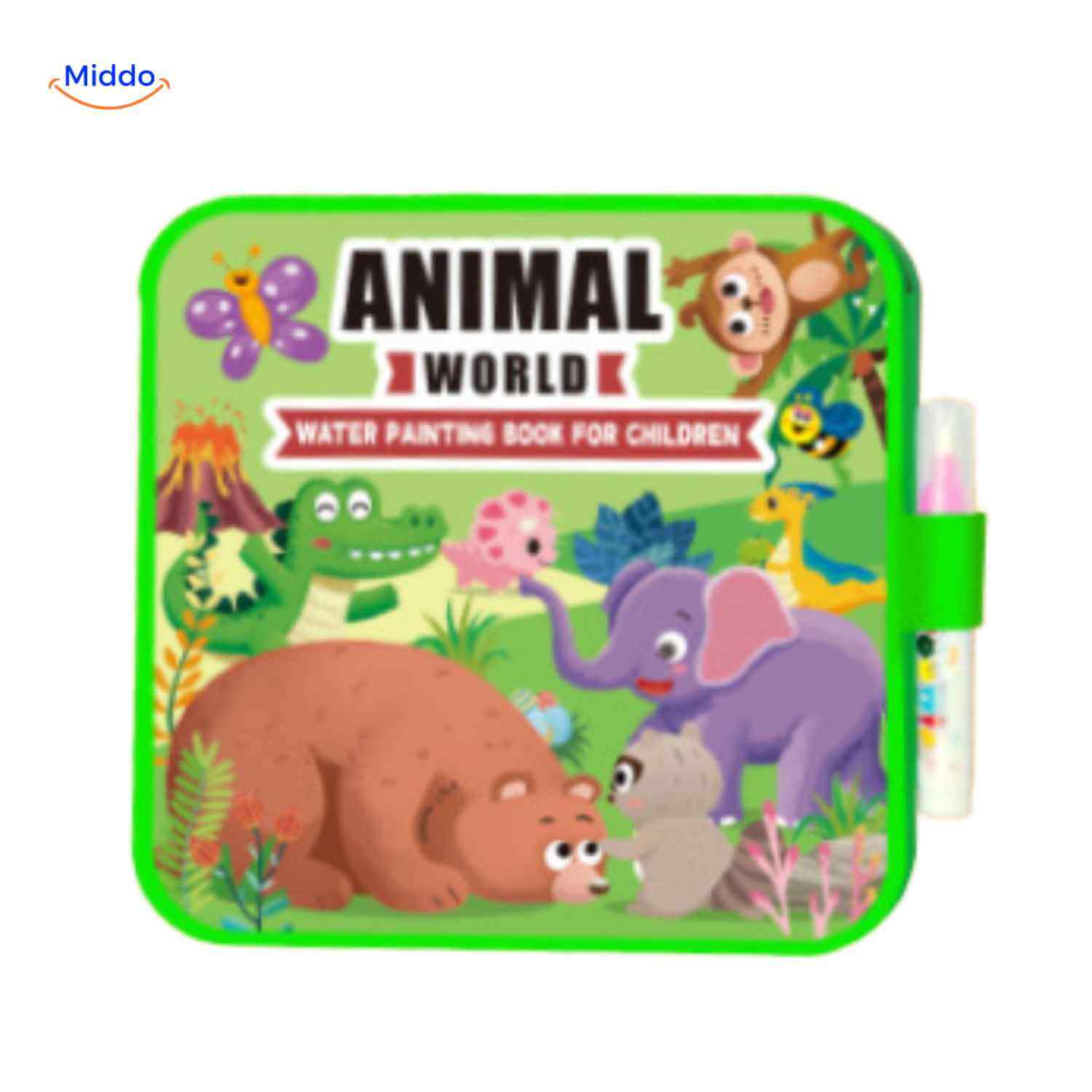 <aquaDoodle> Buch Tierwelt Waldtiere Dschunge Wasser-Malbuch Kinder <a href="http://www.middo.nl">www.middo.nl</a></aquaDoodle>
