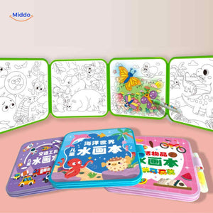 aquaDoodle Buch farbenfrohe Malvorlagen Kind Wasser Tinte malen Spielspaß