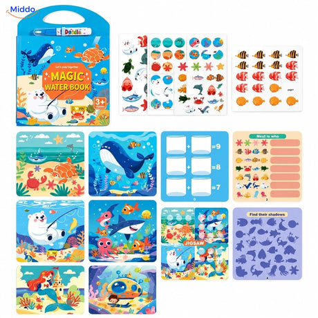 AquaDraw Ozean Aktivitätsbuch mit Wasserstift