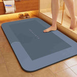 Aquastep Badematte rechteckig in Blau-Grau