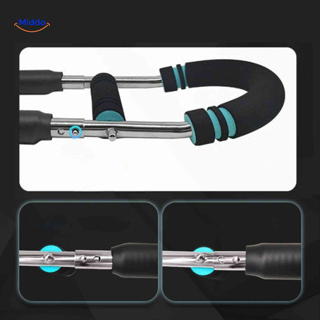 armflex Trainer verstellbarer Federwiderstand und Antirutsch-Griff Details