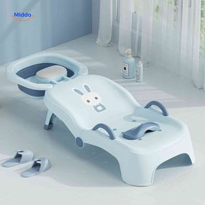 babysEase Kinder-Badewanne mit Schüssel, blau – jetzt auf www.middo.de erhältlich!