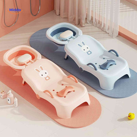 babysEase Baby Badewannensitz in zwei Farben: Blau und Aprikose | www.middo.de