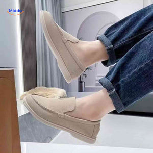 beckwin Loafers hellbeige Wildleder Slip-On bequeme Slipper