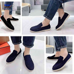 beckwin Loafers Mix Schwarz und Blau Wildleder Slip-On Stilvolle Kombination www.middo.de