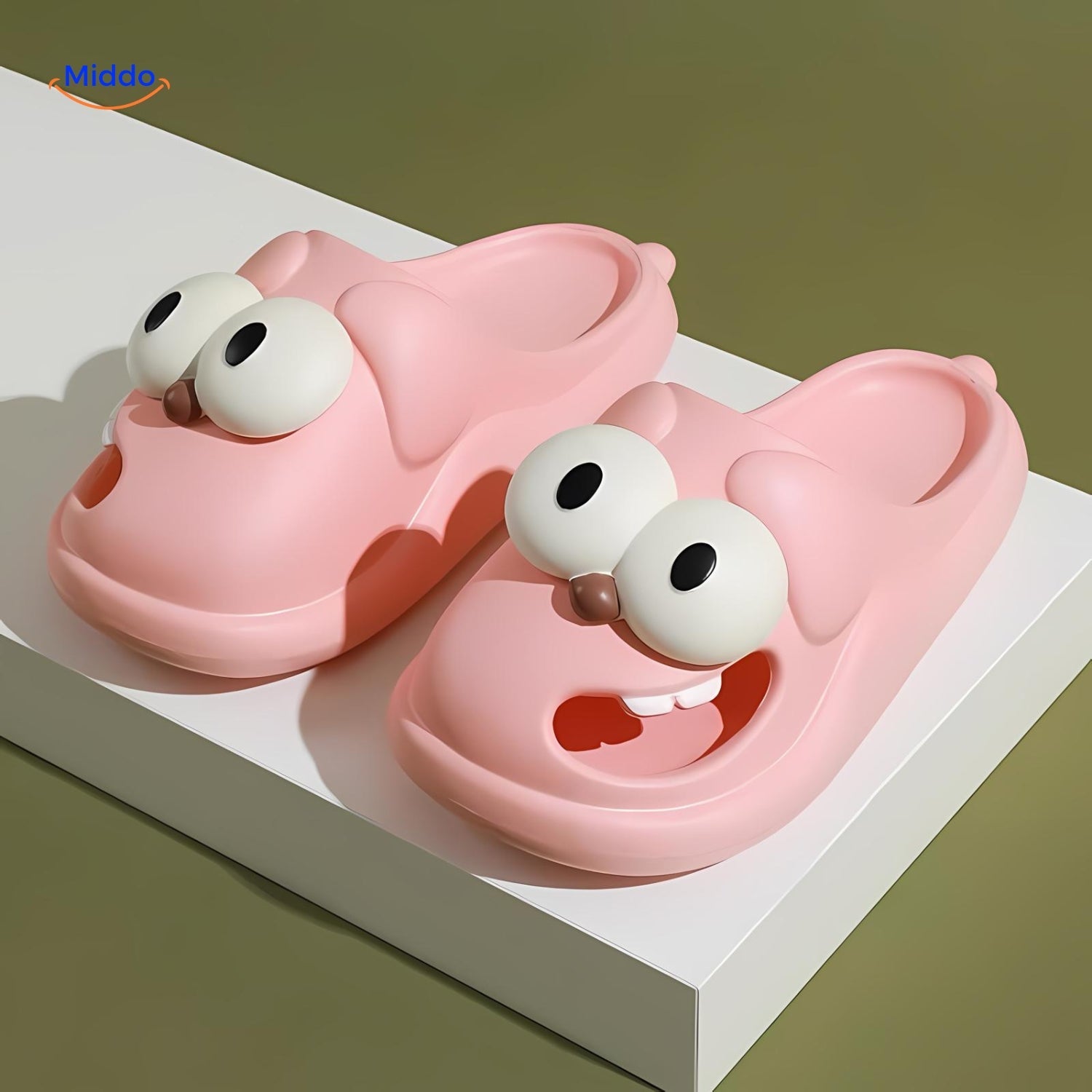 Bigeye™ Süße Rosa Hausschuhe im Hundedesign