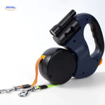 blaue einziehbare Linie mit doppelter Befestigung weiß