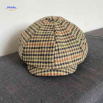 Blinderstyle Kappe Beige Multicolor Karomuster Wolle | Jetzt auf www.middo.de entdecken!