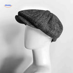 Blinderstyle Mütze Grau Fischgrät Klassische Schirmmütze – Besuchen Sie uns auf www.middo.de!