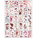 Blutige und erschreckende Halloween-Tattoos mit Schatten, insgesamt 30 verschiedene