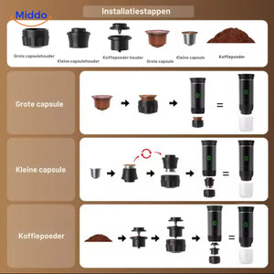 brewmaster 3 in 1 schwarz tragbare Kaffeemaschine mit Kapseln