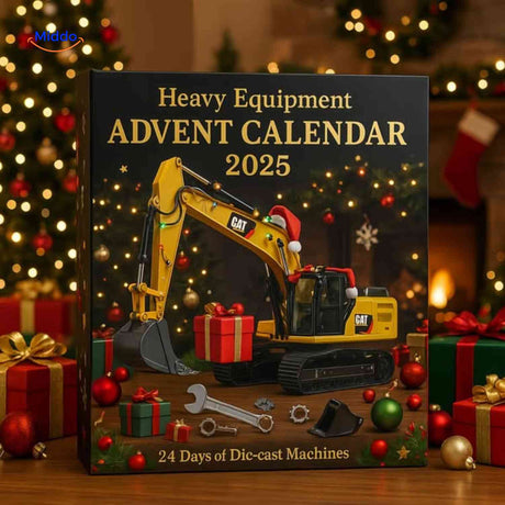 Buildora Adventskalender Verpackung mit Bagger und Geschenken