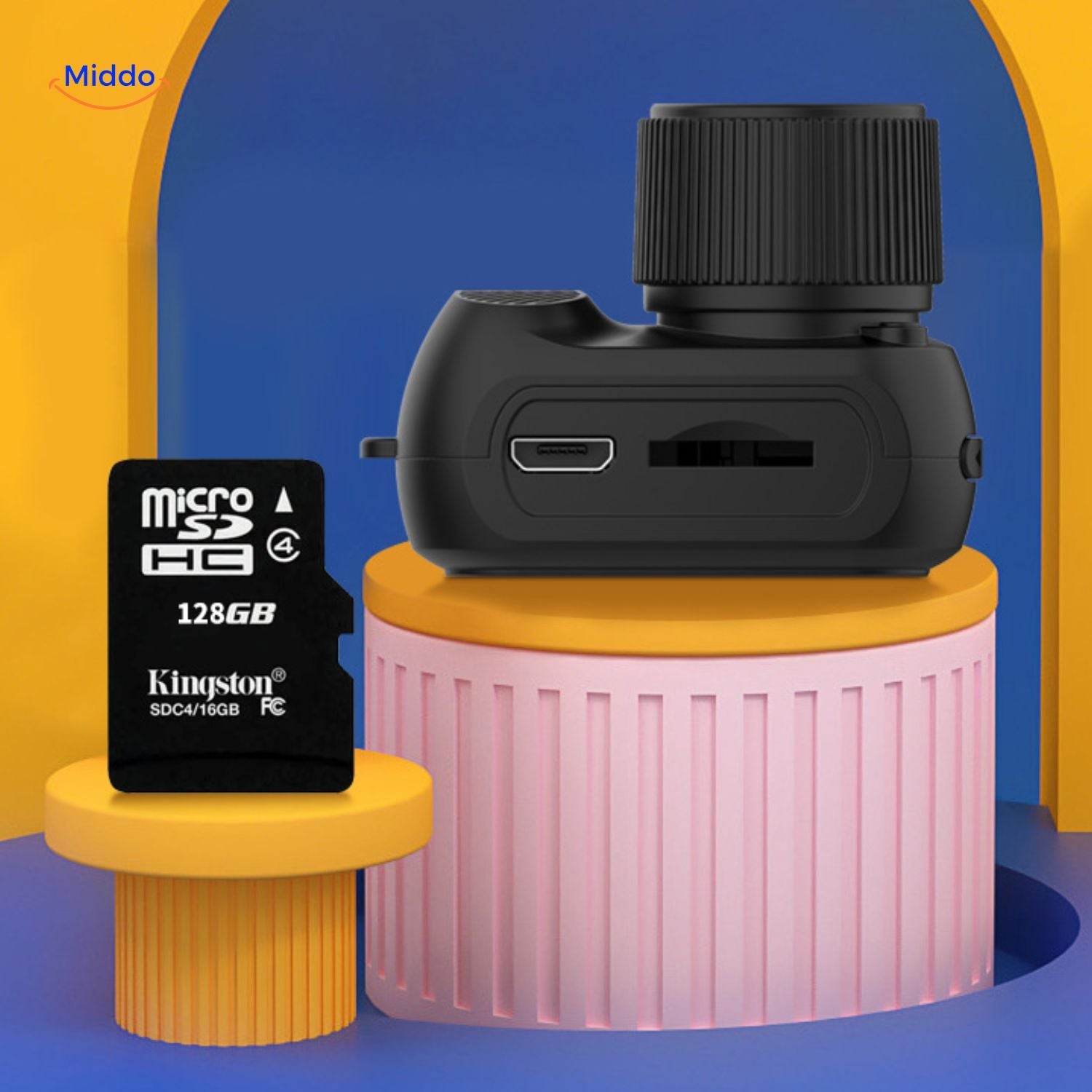 Kamera mit microSD-Slot für erweiterbaren Speicher